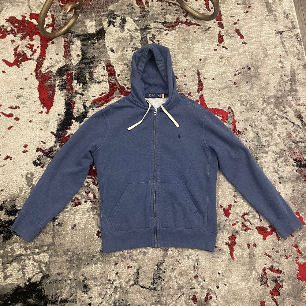 Blue polo hoodie